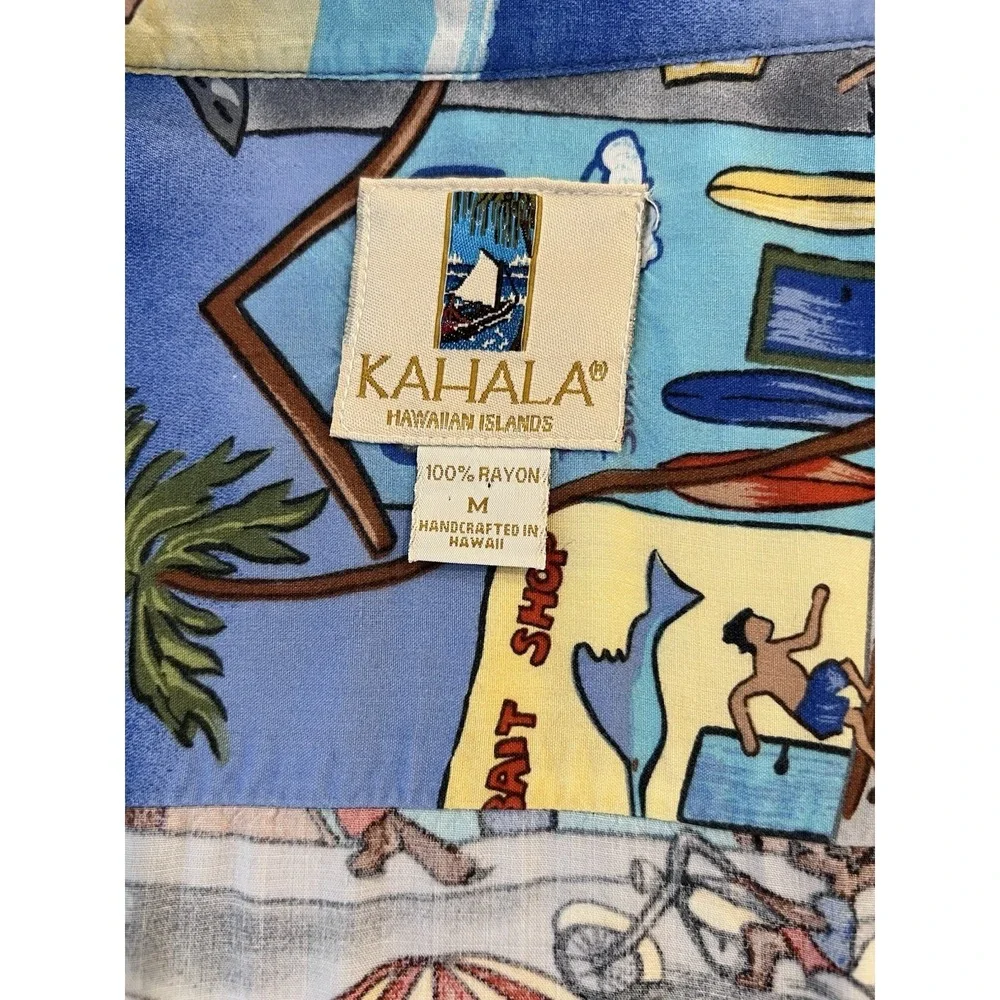 KAHALA (M) Hawaiian Mens Shirt-Vacation-VTG-Beach-California Surf-Aloha-Ocean - Picture 8 of 11